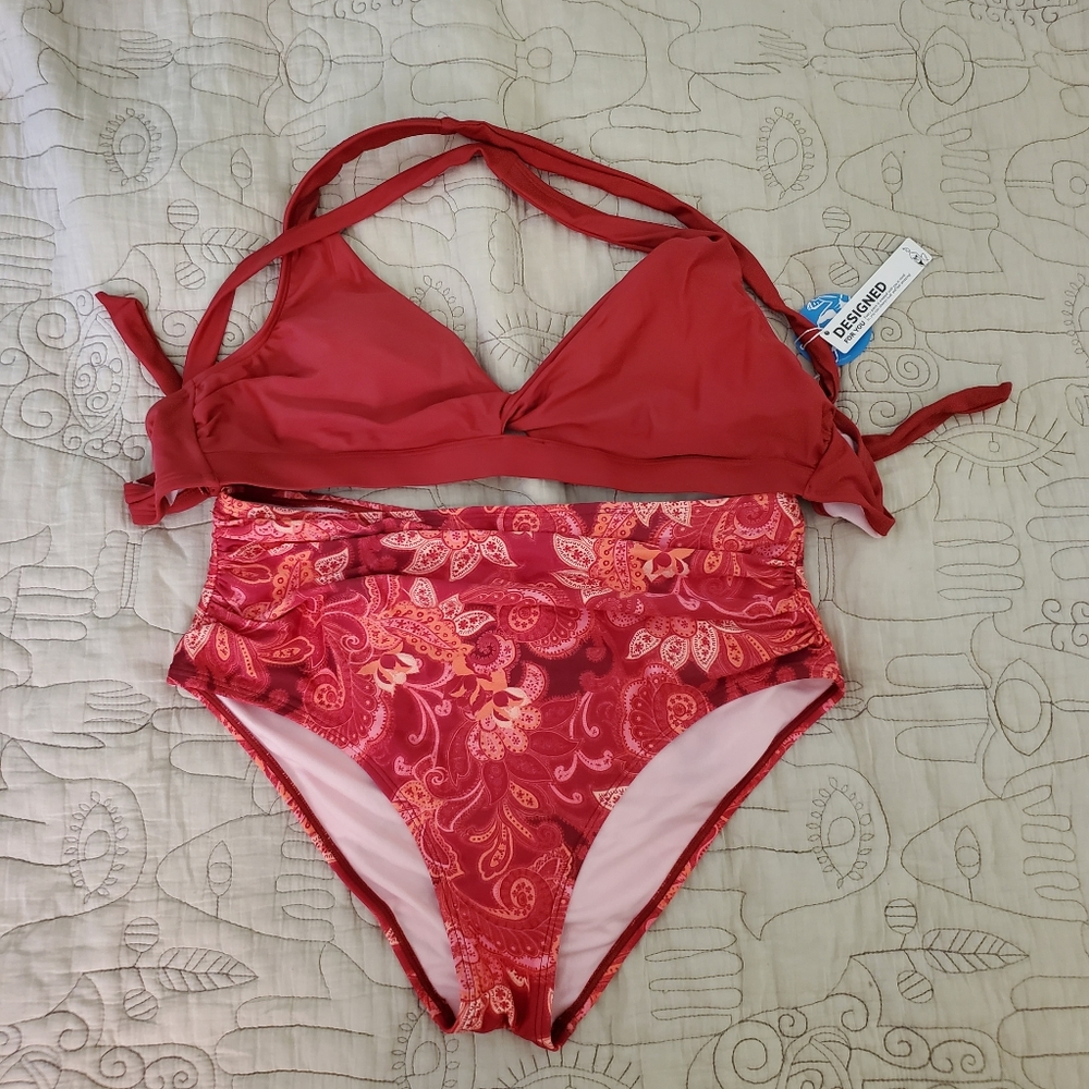 NWT High Rise Bikini Set